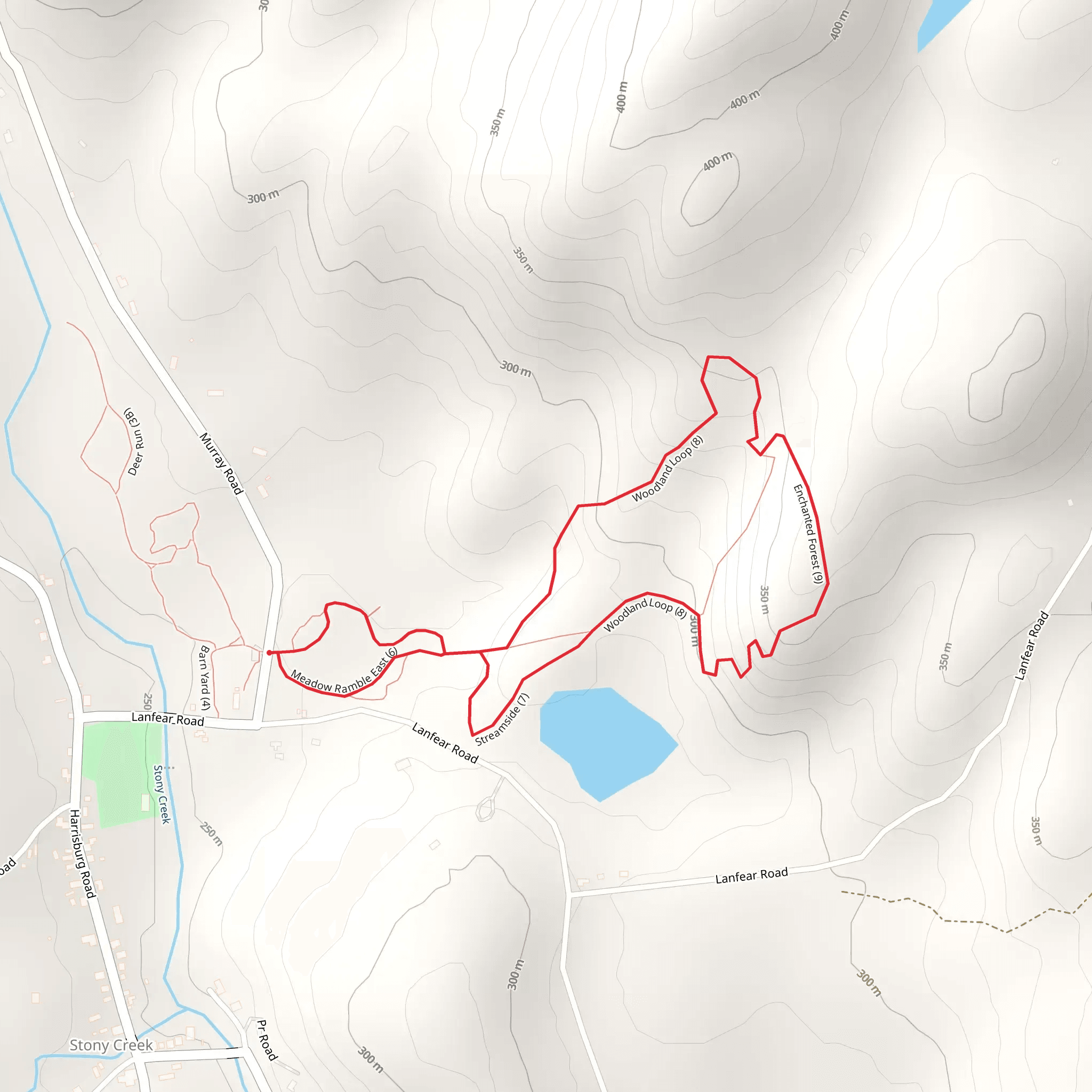 Meadow Ramble and Enchanted Forest Loop Trail mobile static map