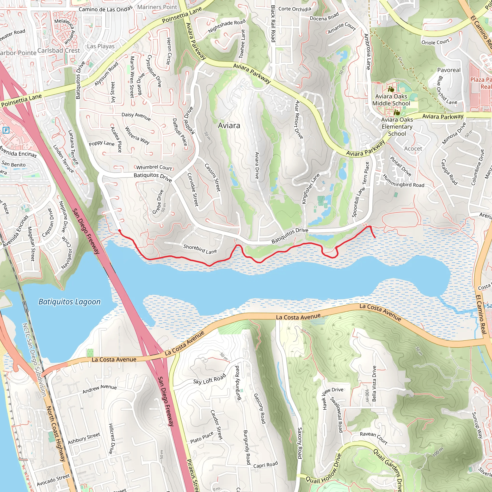 Batiquitos Lagoon Nature Trail mobile static map