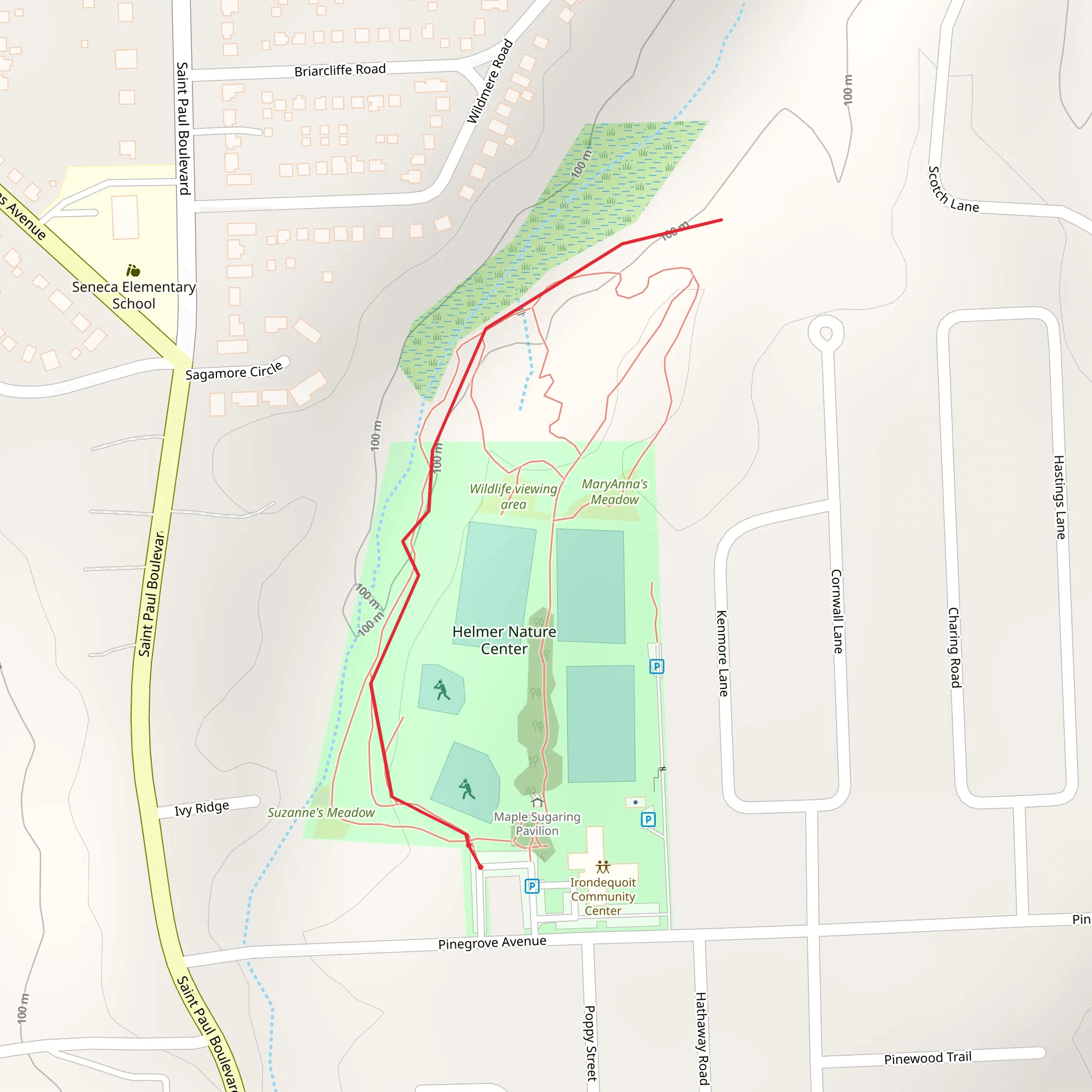 Helmer Nature Center mobile static map