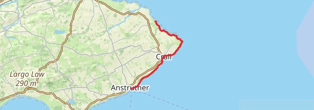 Fife Coastal Path 6-Day Moderate Tour (Hillwalk Tours) stage 2 Map