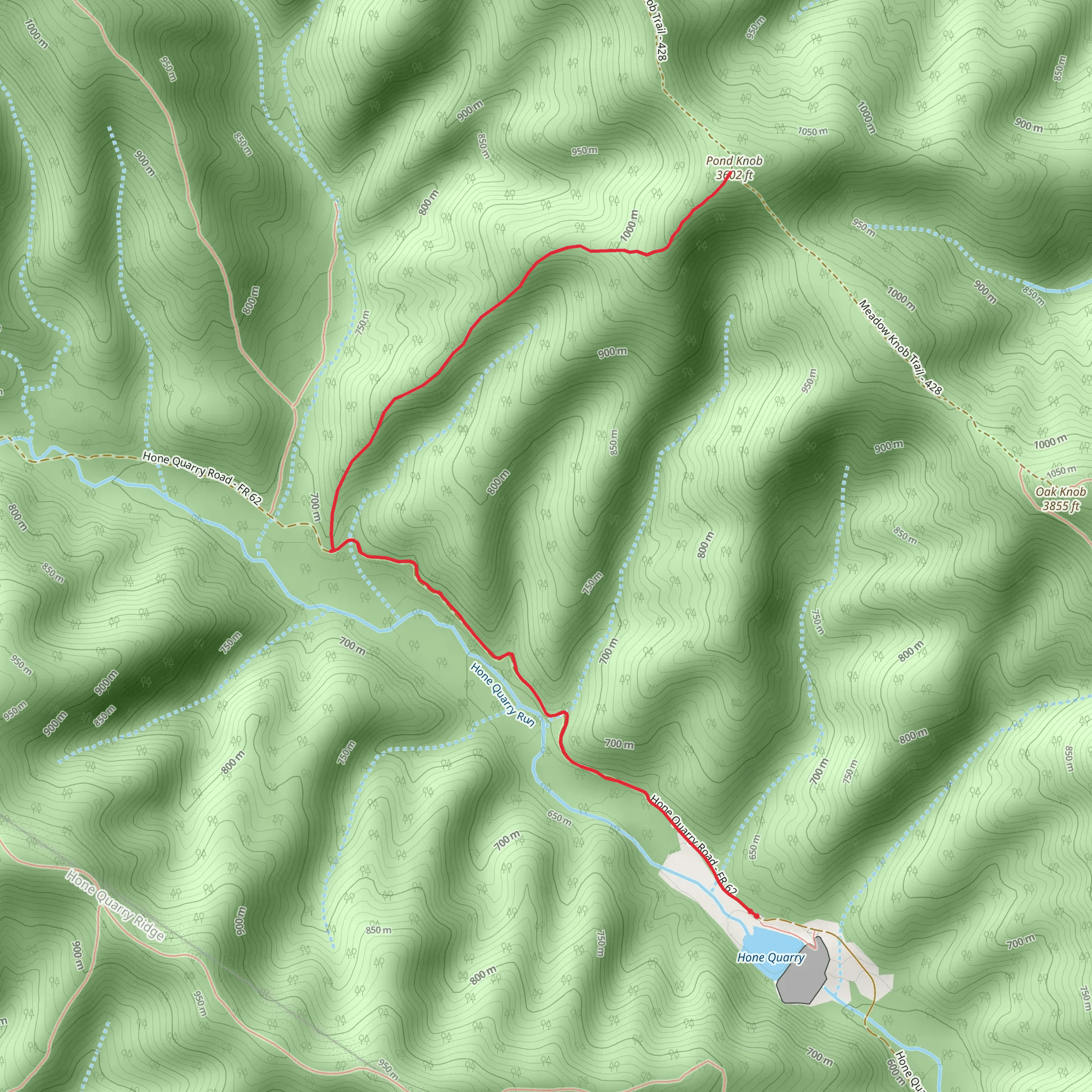 Pond Knob Trail mobile static map