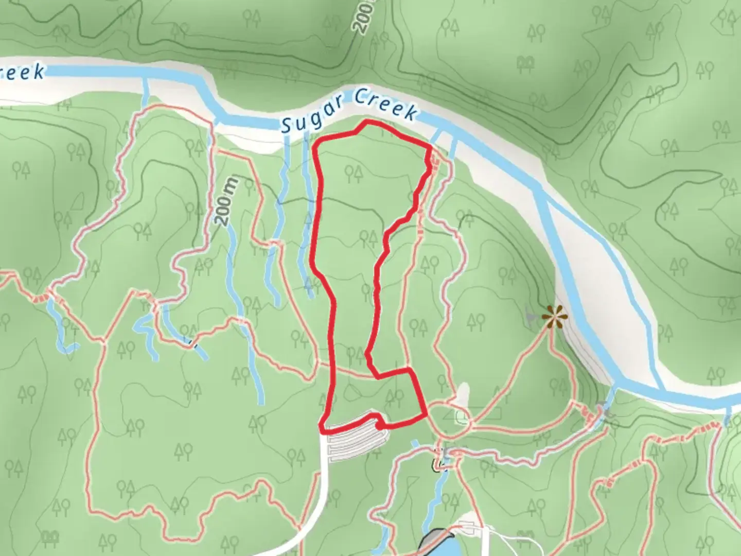 An image depicting the trail Trail 4 Loop and its surrounding area.