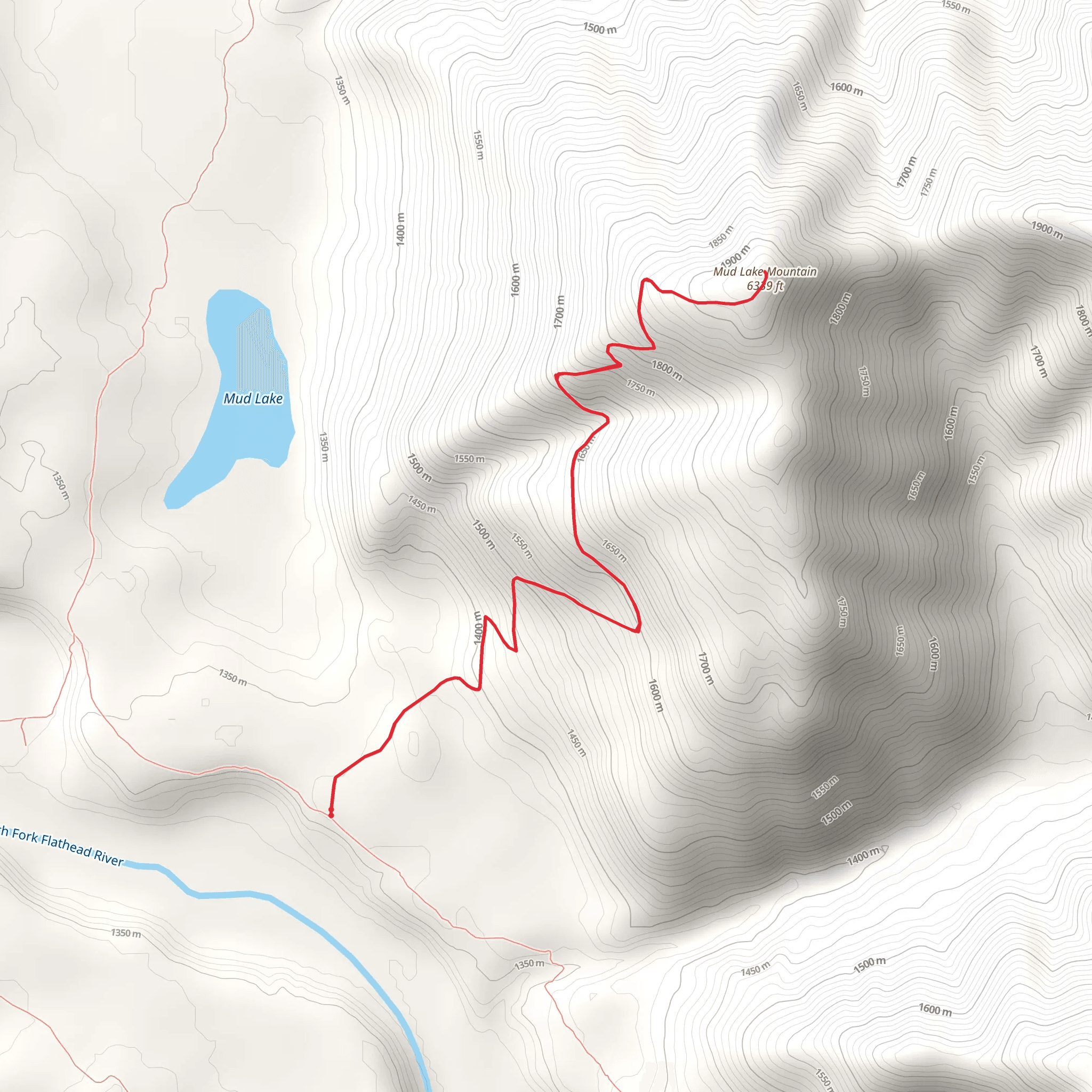 Mud Lake Mountain Trail mobile static map