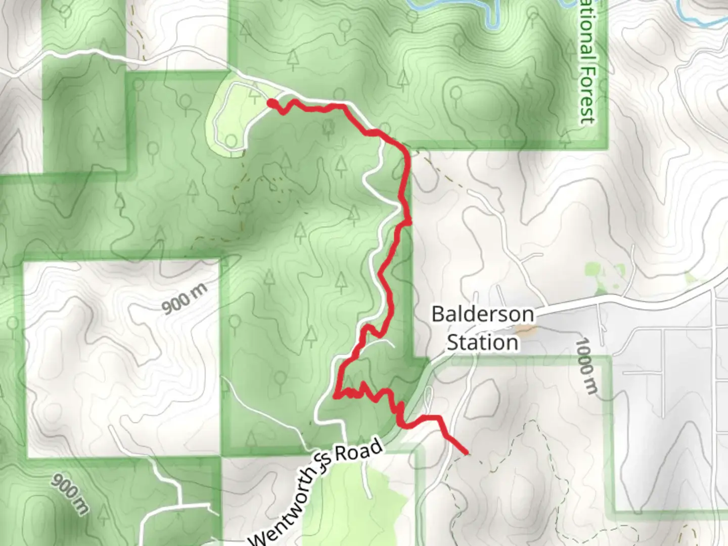 An image depicting the trail Dru Barner Campground Trail and its surrounding area.
