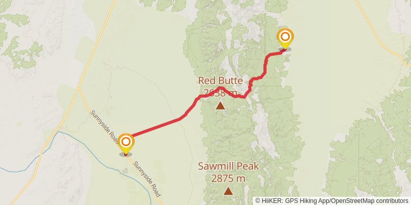 American Discovery Trail - Nevada stage 7 Map