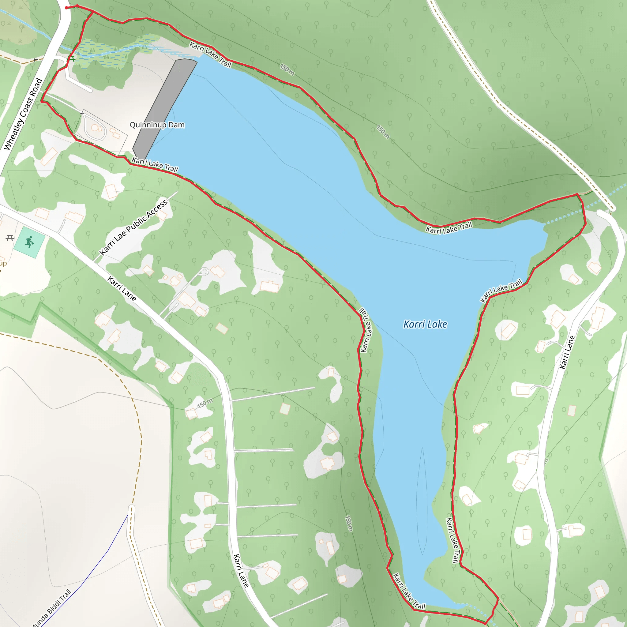 Karri Lake Trail mobile static map