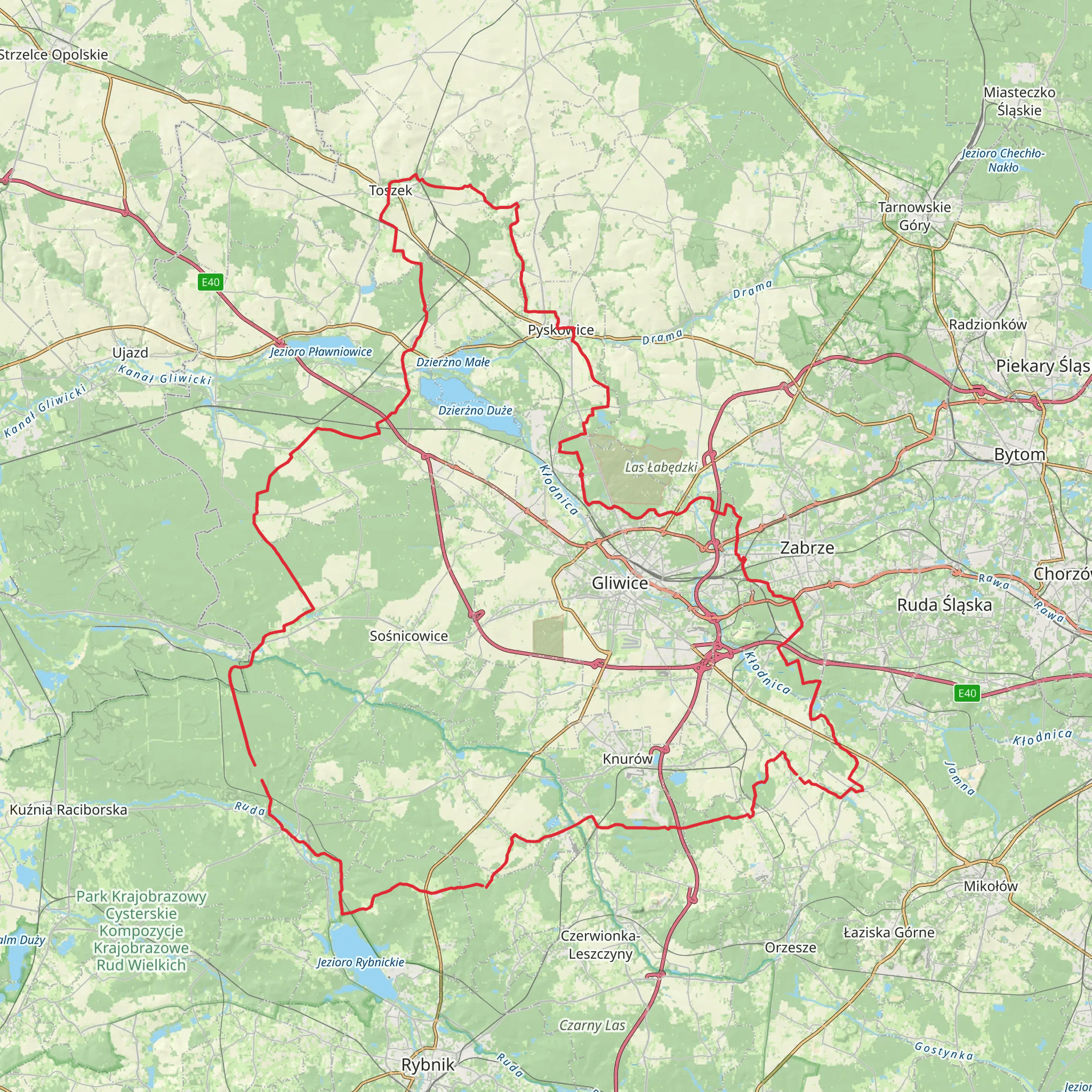 Gliwice Loop mobile static map