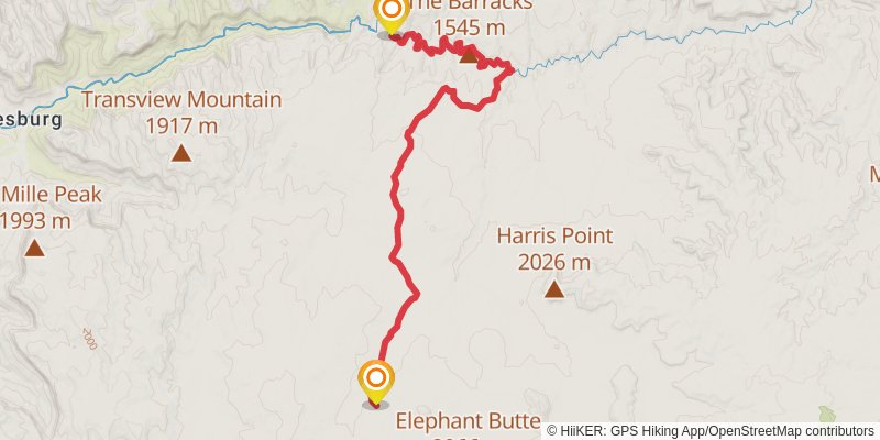Hayduke Trail stage 72 Map