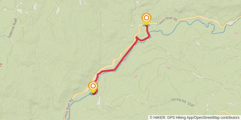 Lewis River Trail stage 2 Map