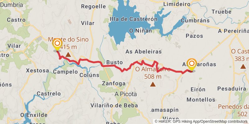 Via de la Plata stage 51 Map