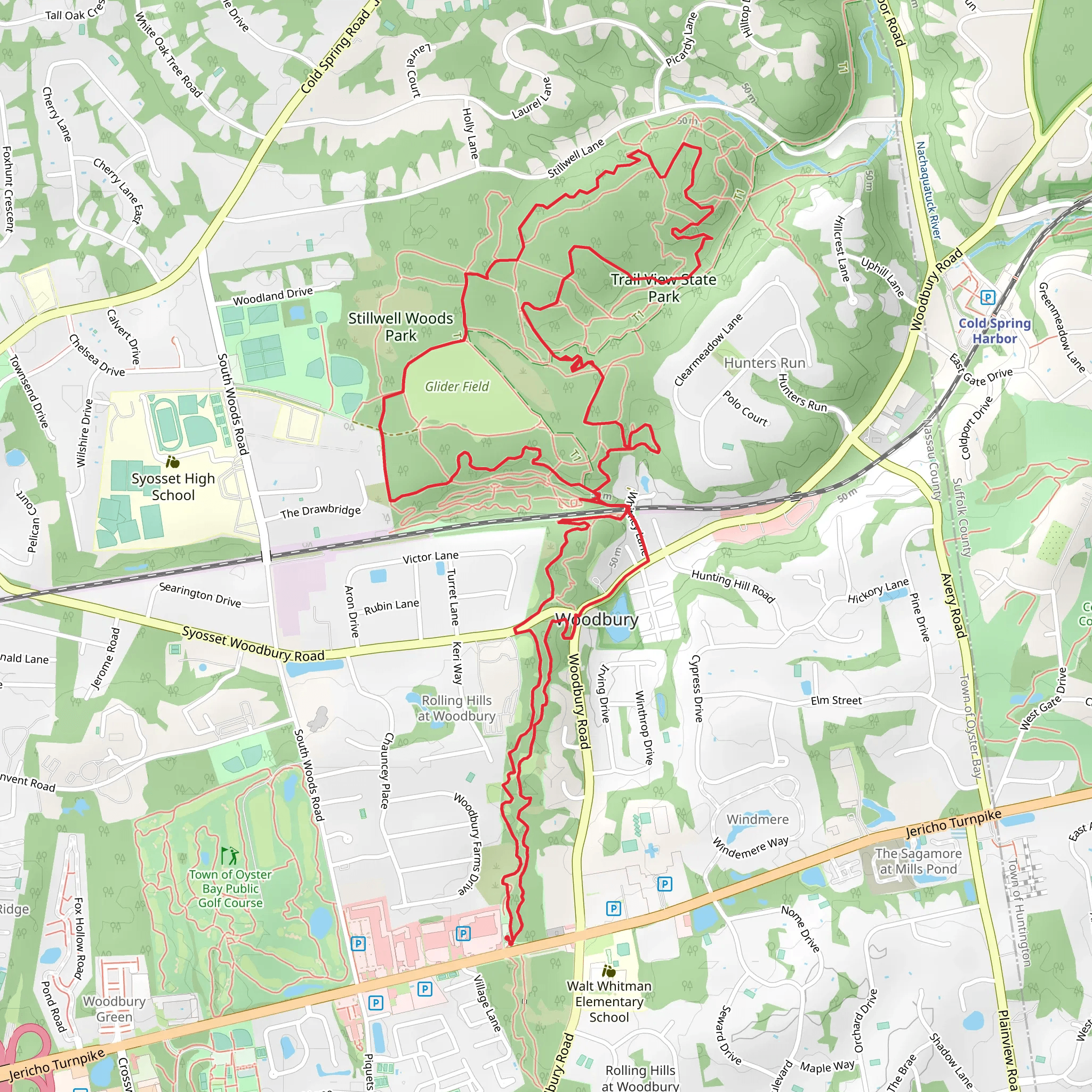 Stillwell Woods Park Loop mobile static map