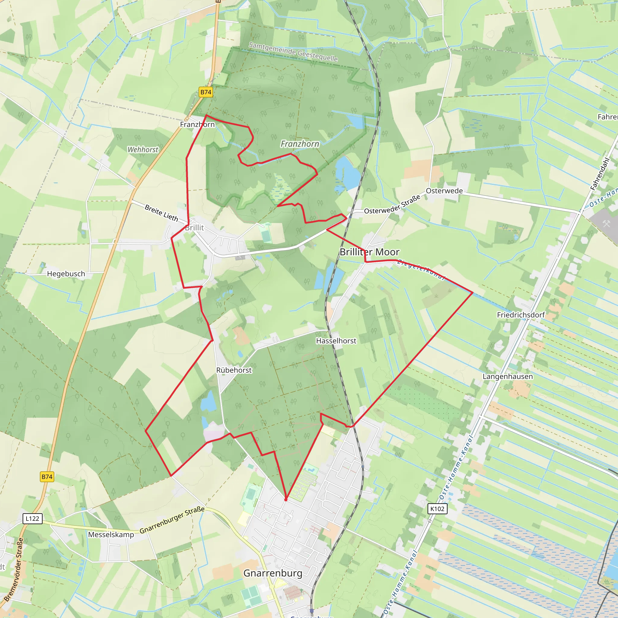 Nordpfad Eichholz und Franzhorn mobile static map