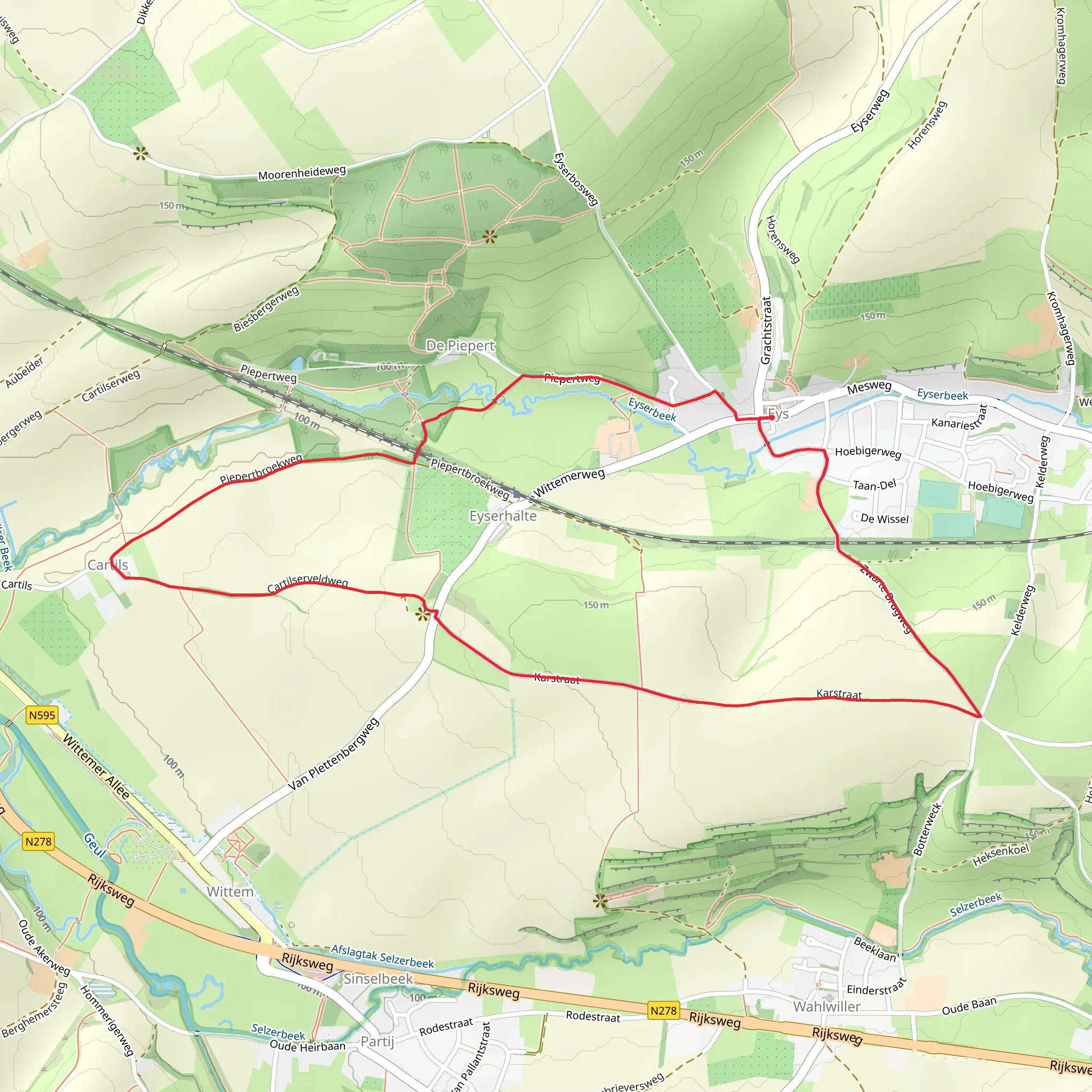 Pipertbroek Weg and Zwarte Brug Weg Loop mobile static map