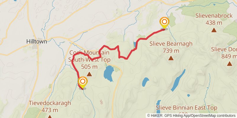 Mourne Way stage 2 Map