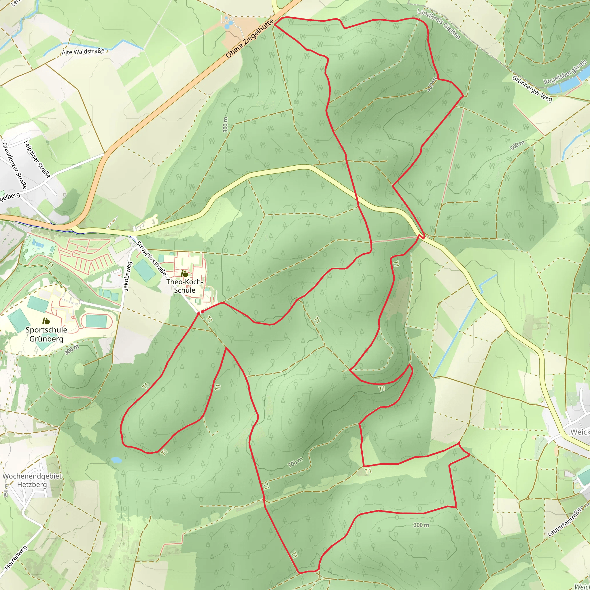 Gruenberg Loop mobile static map