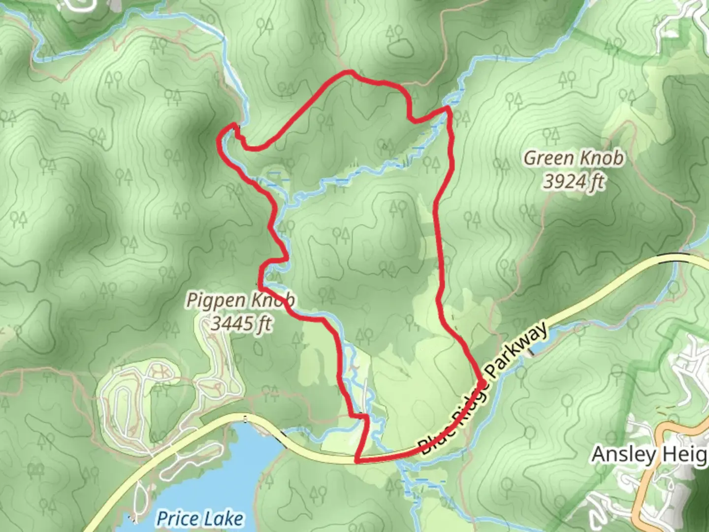 An image depicting the trail Old John River and Boone Fork Trail and its surrounding area.
