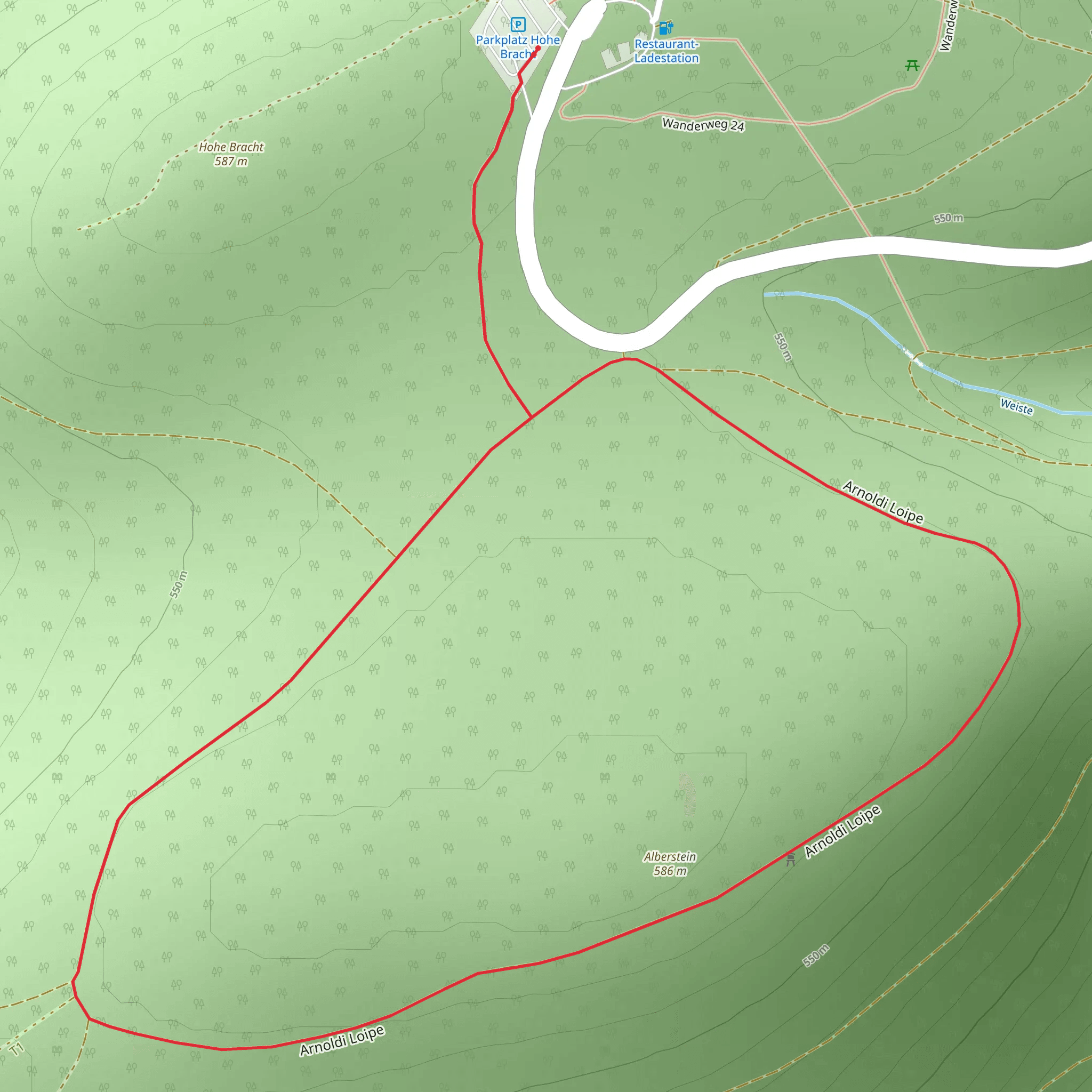 Alberstein Loop via Ehmsenweg mobile static map