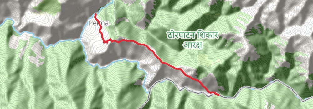 Dhorpatan Trek stage 5 Map