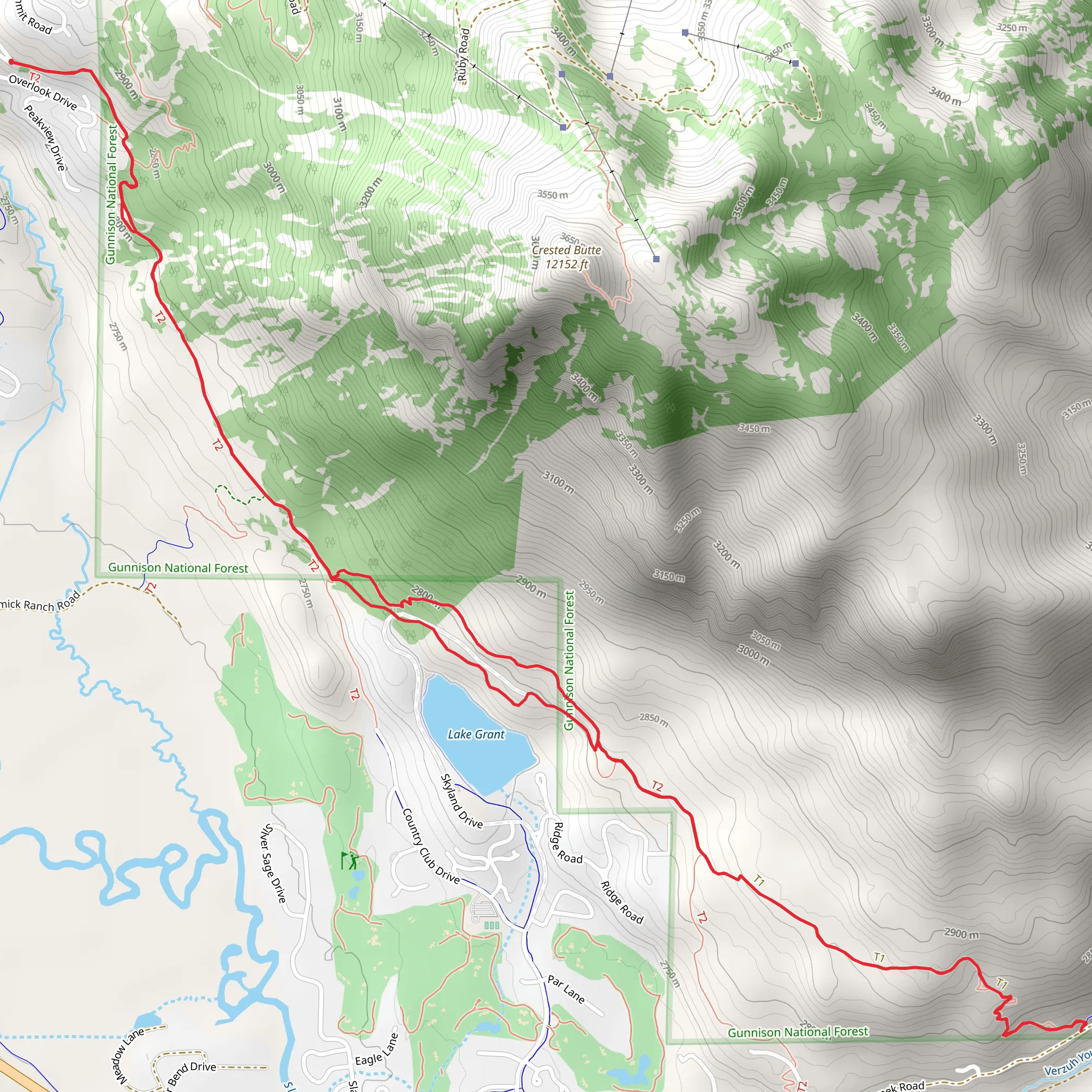 Upper - Upper Trail mobile static map