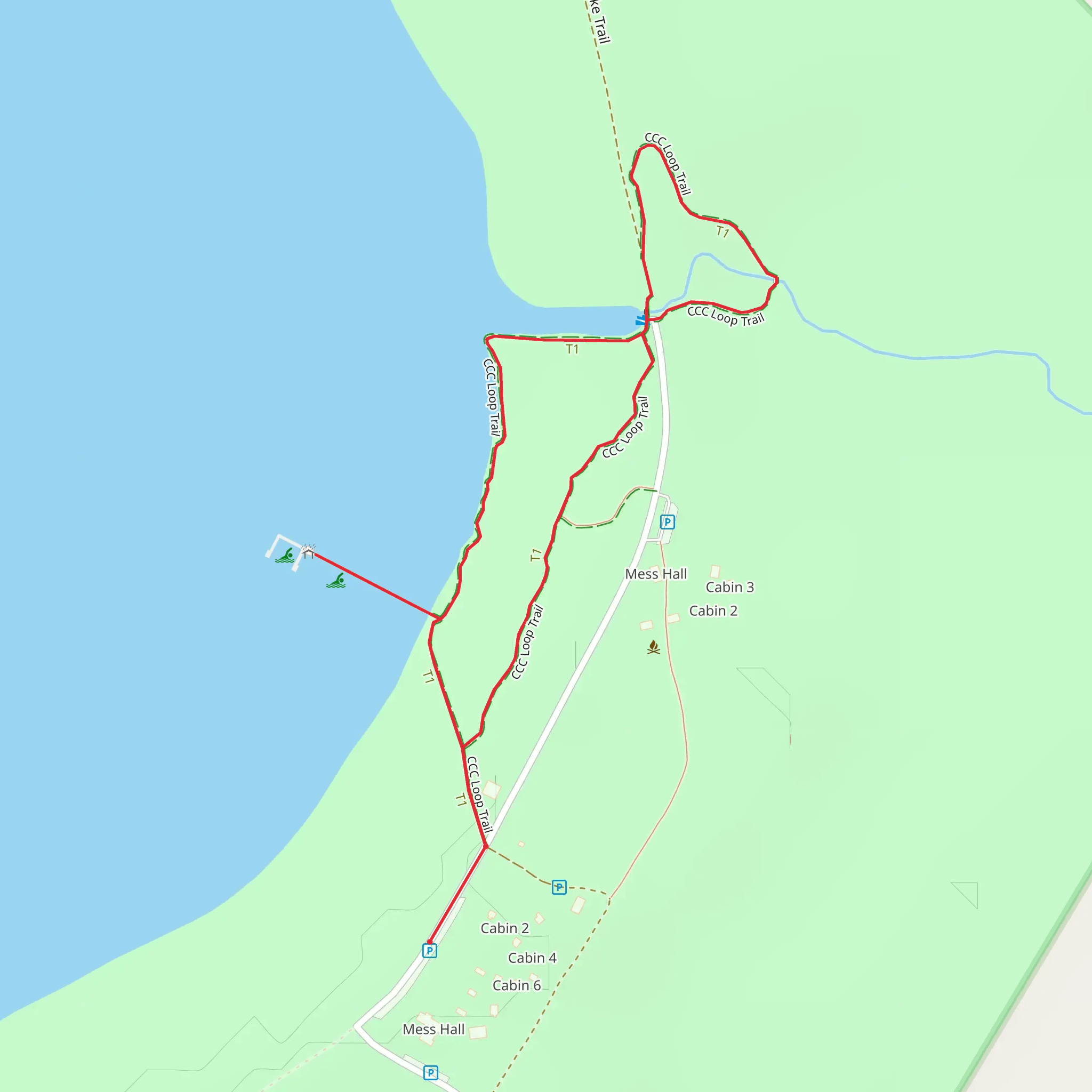 CCC Loop Trail mobile static map