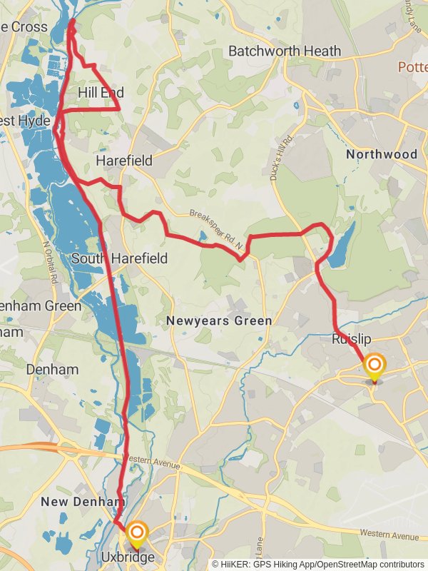 Uxbridge to Ruislip Walk London England