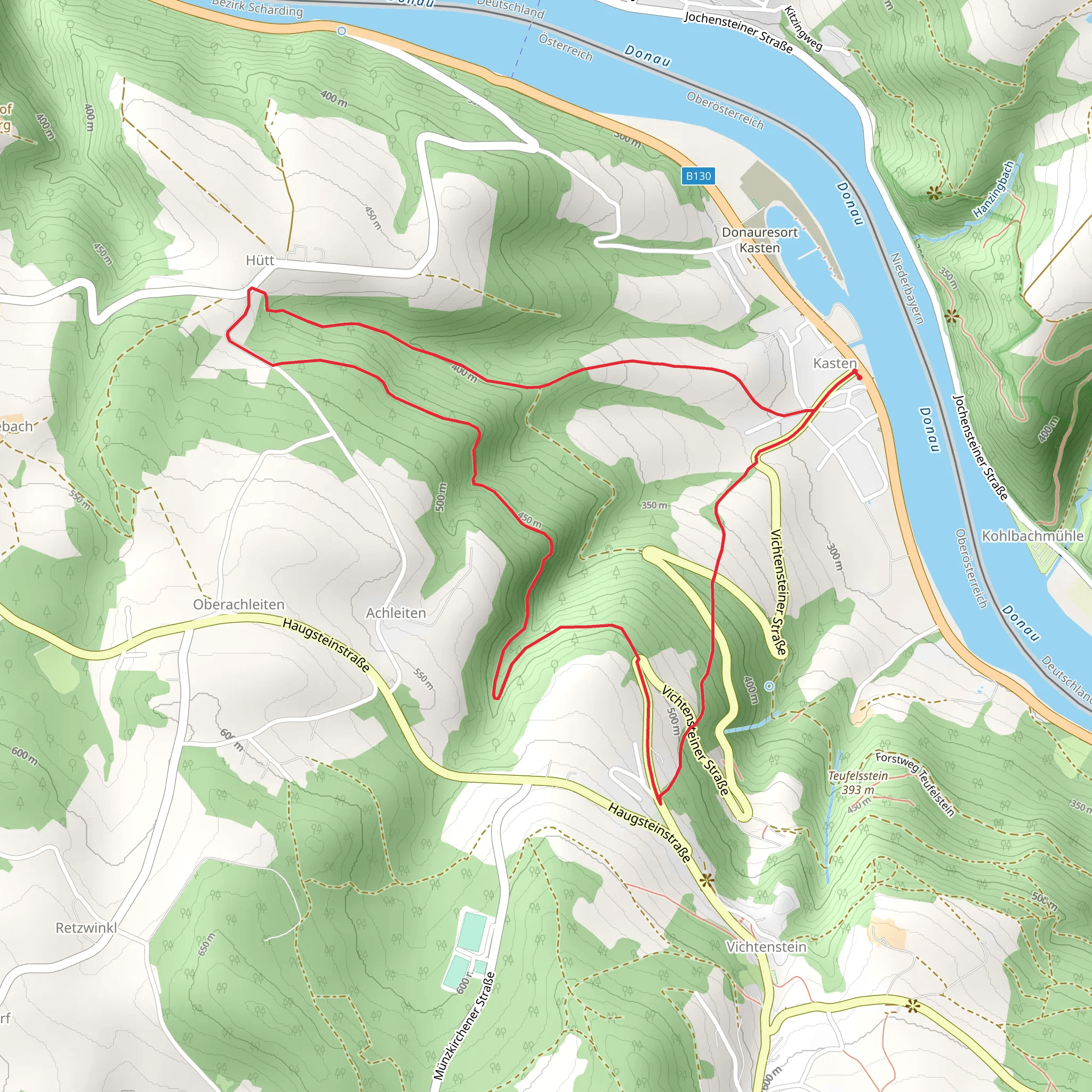Vichtenstein Fuchsenlochweg Trail mobile static map