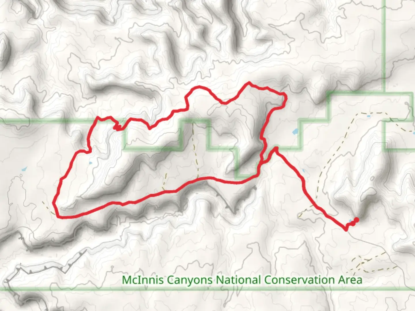 An image depicting the trail BS Road and Gore Loop and its surrounding area.