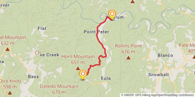 Ozark Highlands Trail stage 15 Map