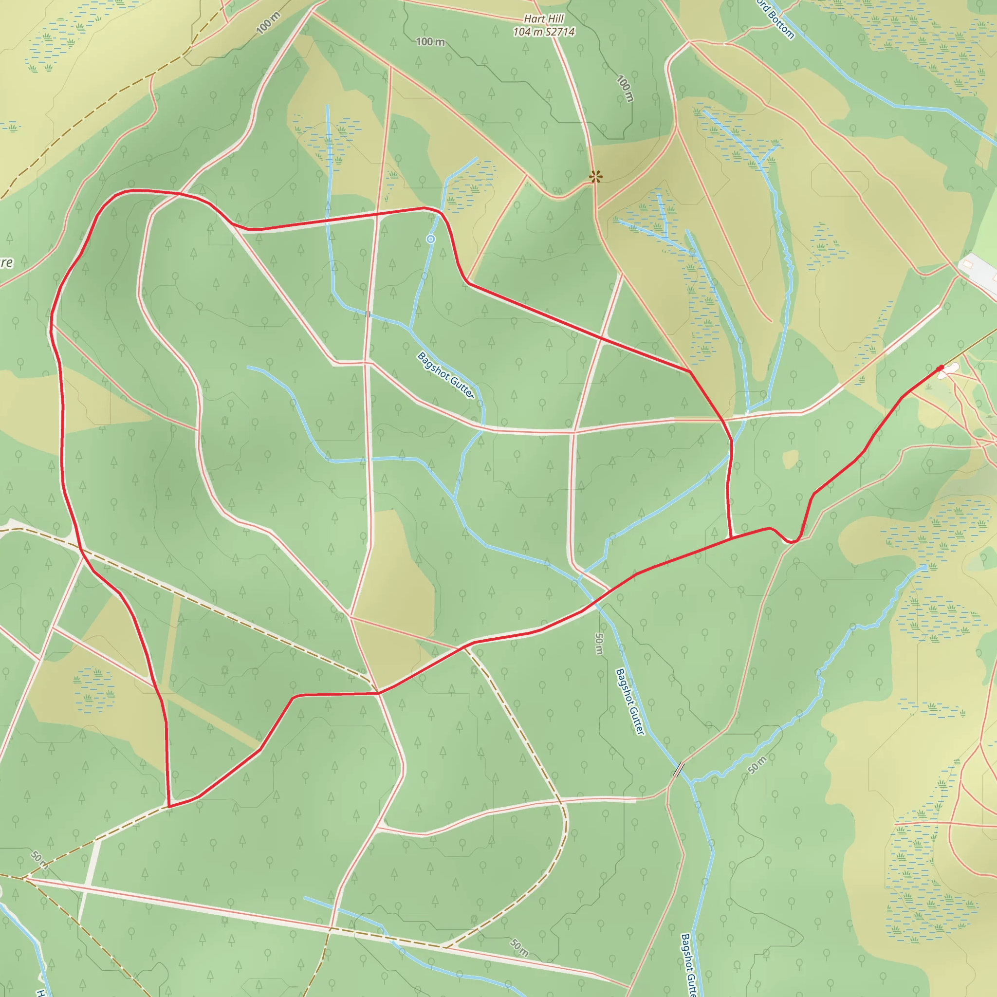 Puckpits Inclosure loop mobile static map