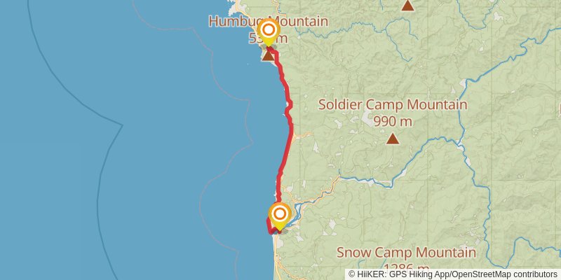 Oregon Coast Trail stage 29 Map