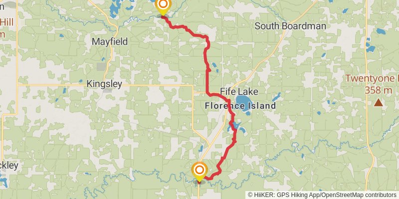 North Country Trail - Michigan Southeast stage 15 Map