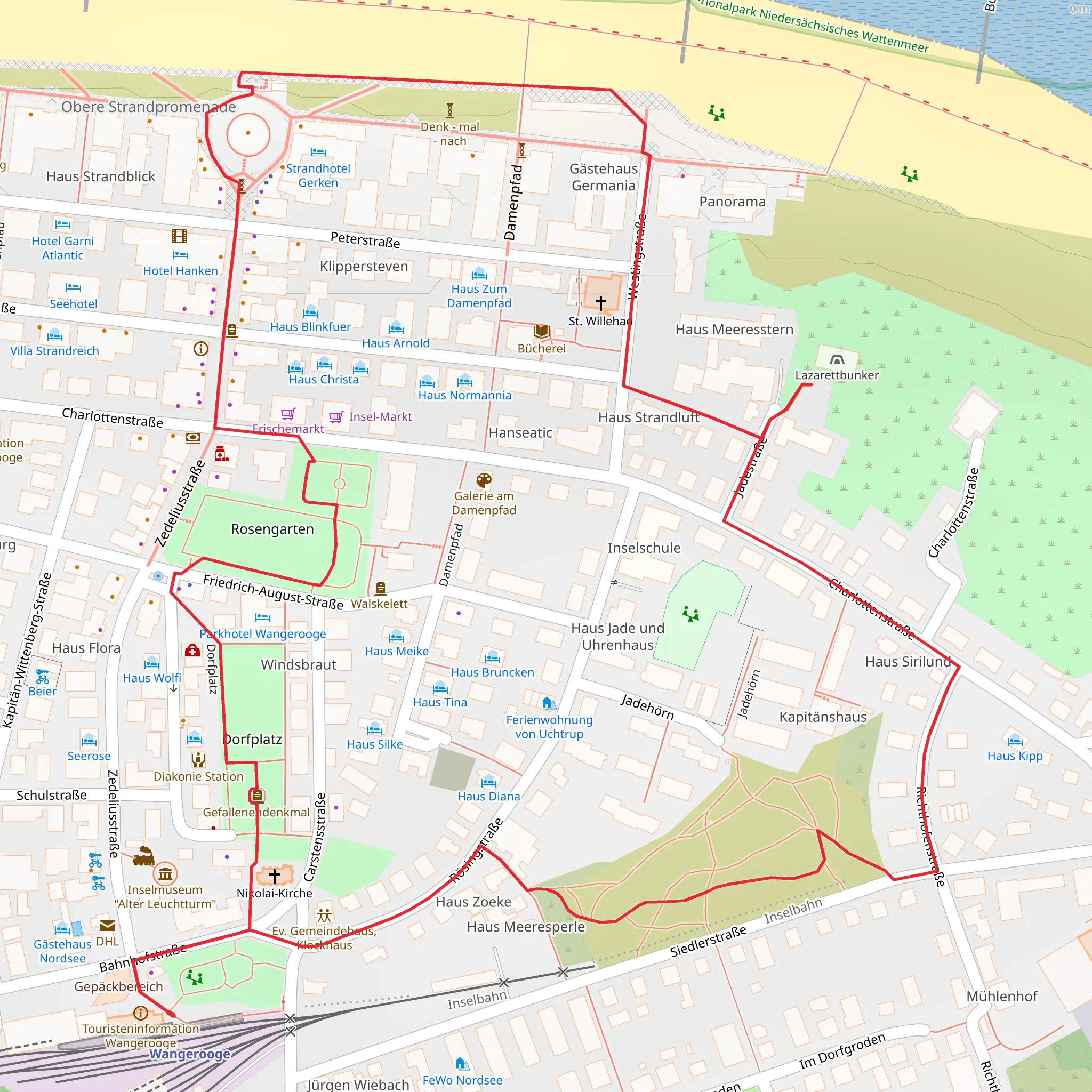 Dorfplatz and Rosengarten Loop mobile static map