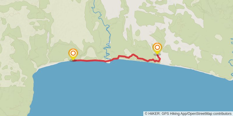 Hump Ridge Track stage 1 Map