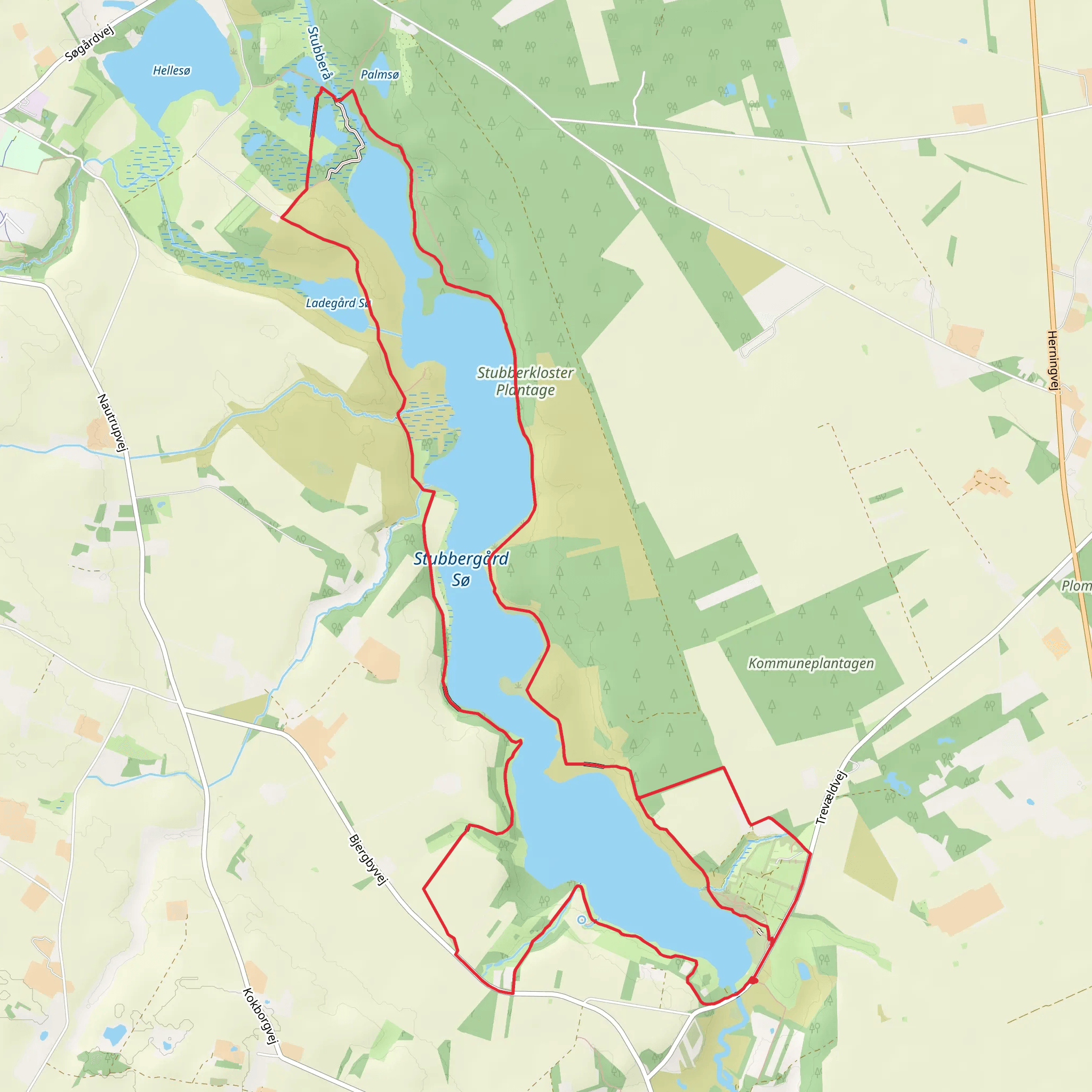 Stubbergård Lake Loop mobile static map