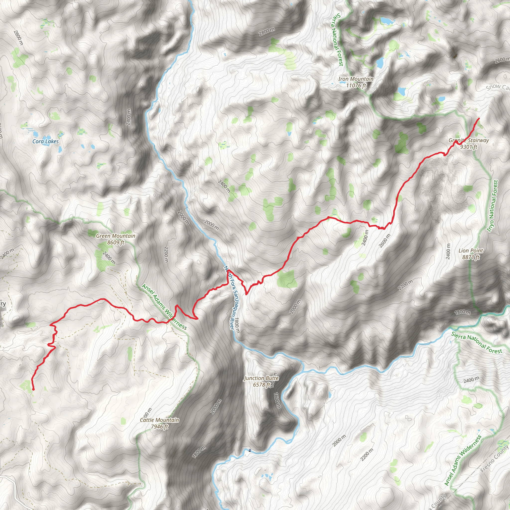 Mammoth Trail mobile static map