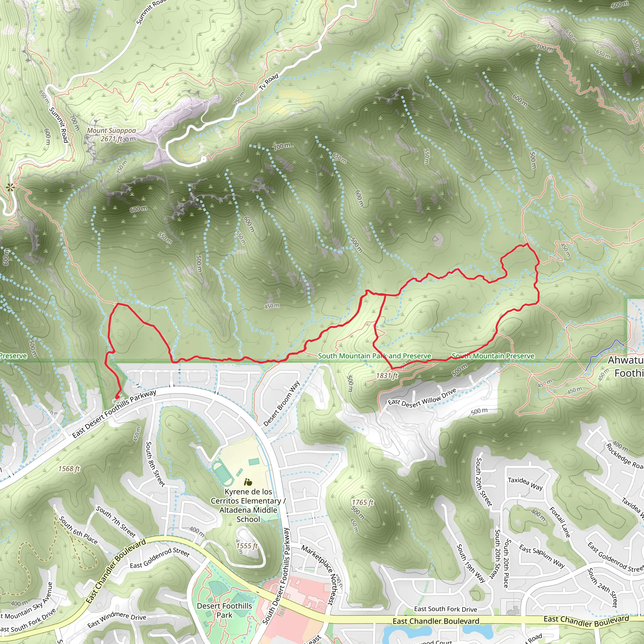 Desert Classic Trail and Guadalupe Perimeter Loop mobile static map