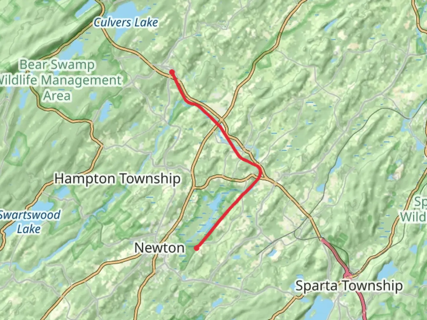 An image depicting the trail Sussex Branch Trail Out and Back and its surrounding area.