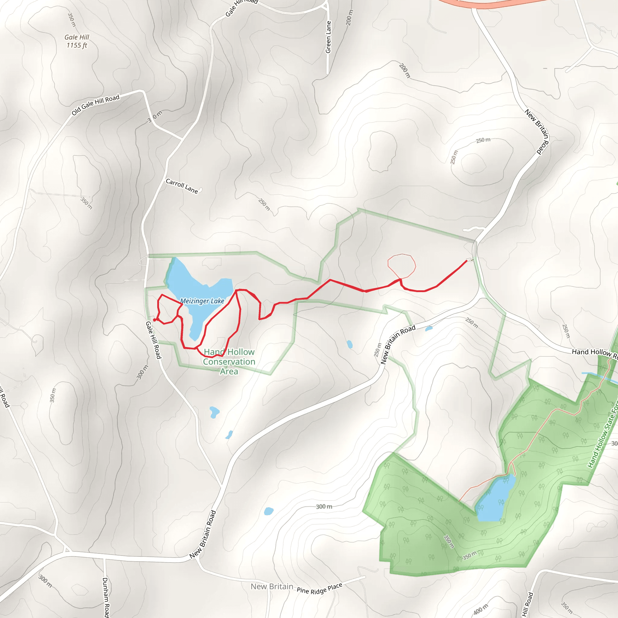 Meizinger Lake in Hand Hollow Conservation Area mobile static map