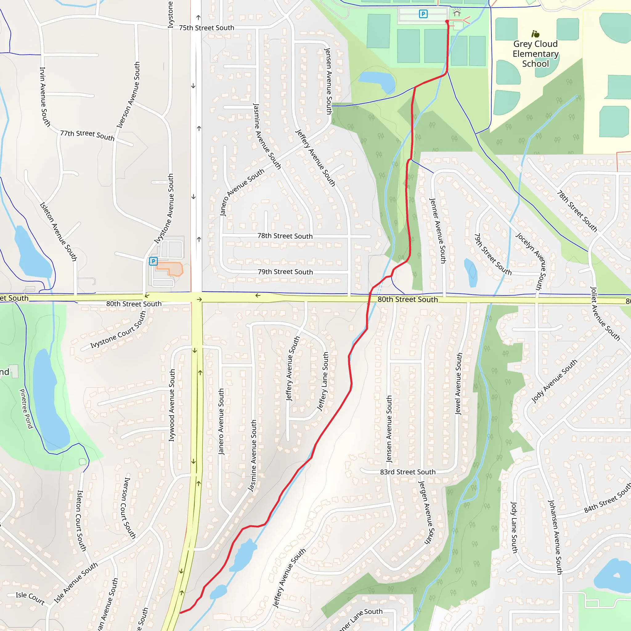Kingston Park South Walk mobile static map
