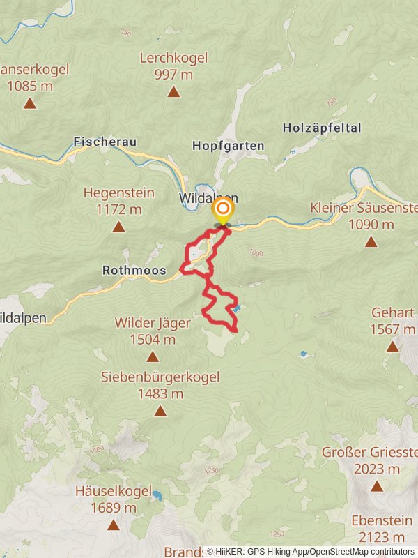 Siebenseerunde Wildalpen mobile static map
