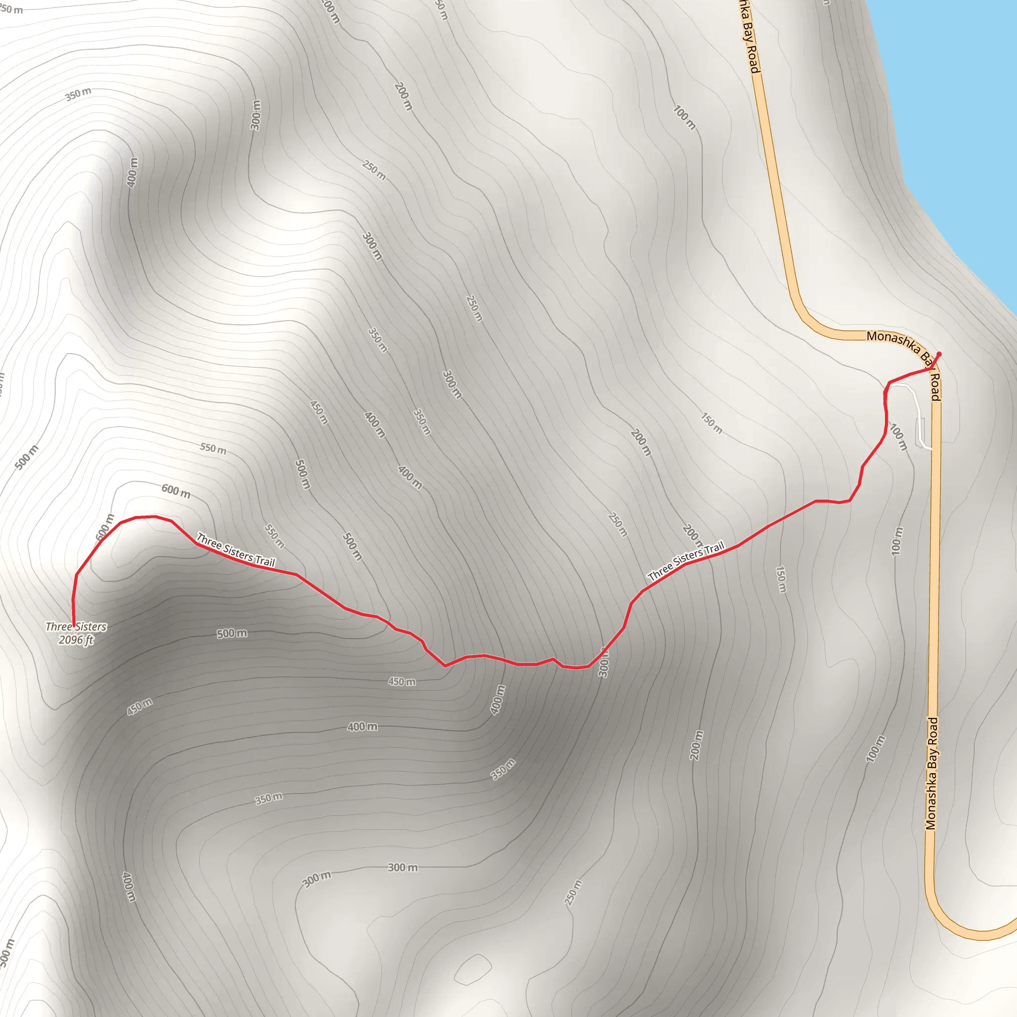 Three Sisters Trail mobile static map