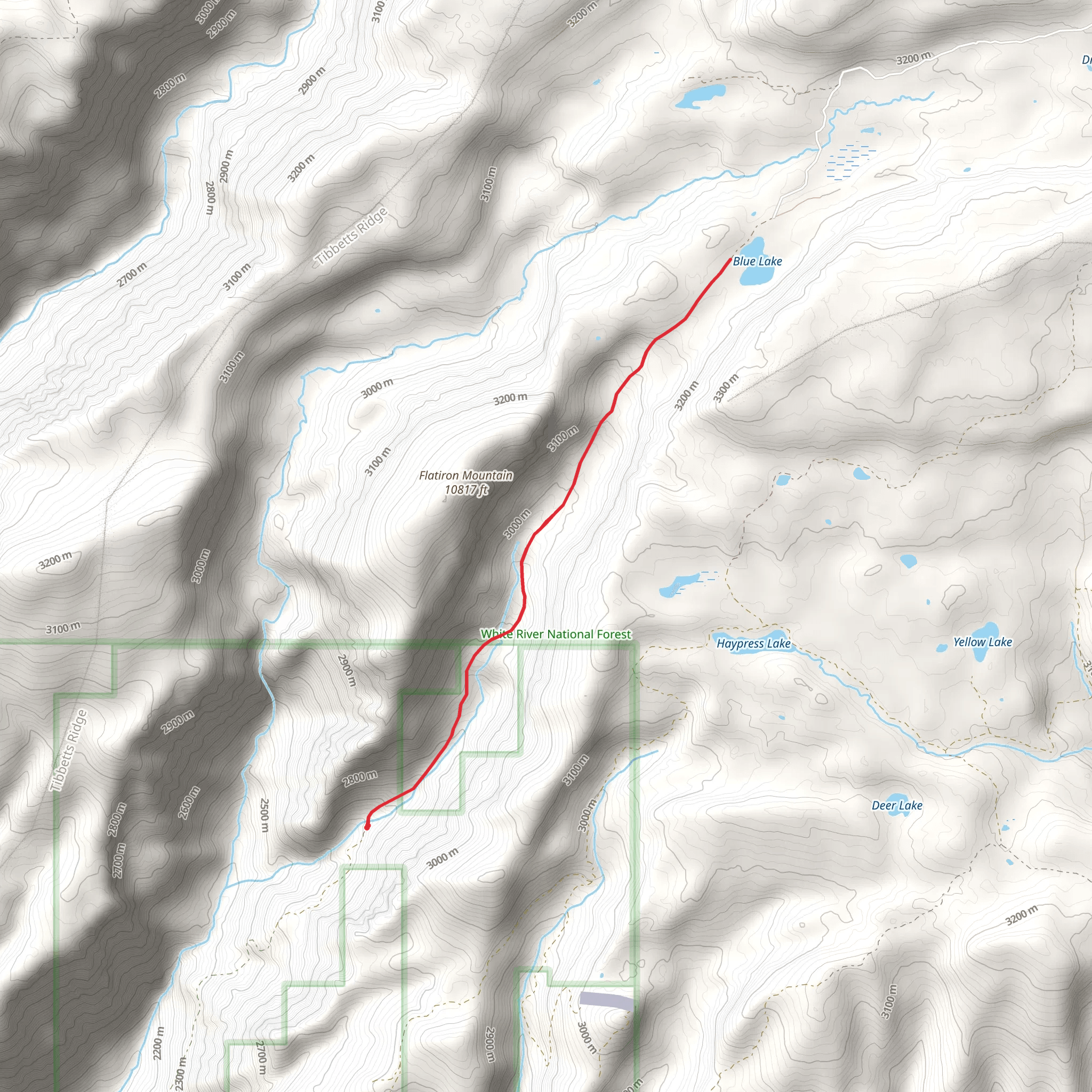 Keyser Creek Trail mobile static map
