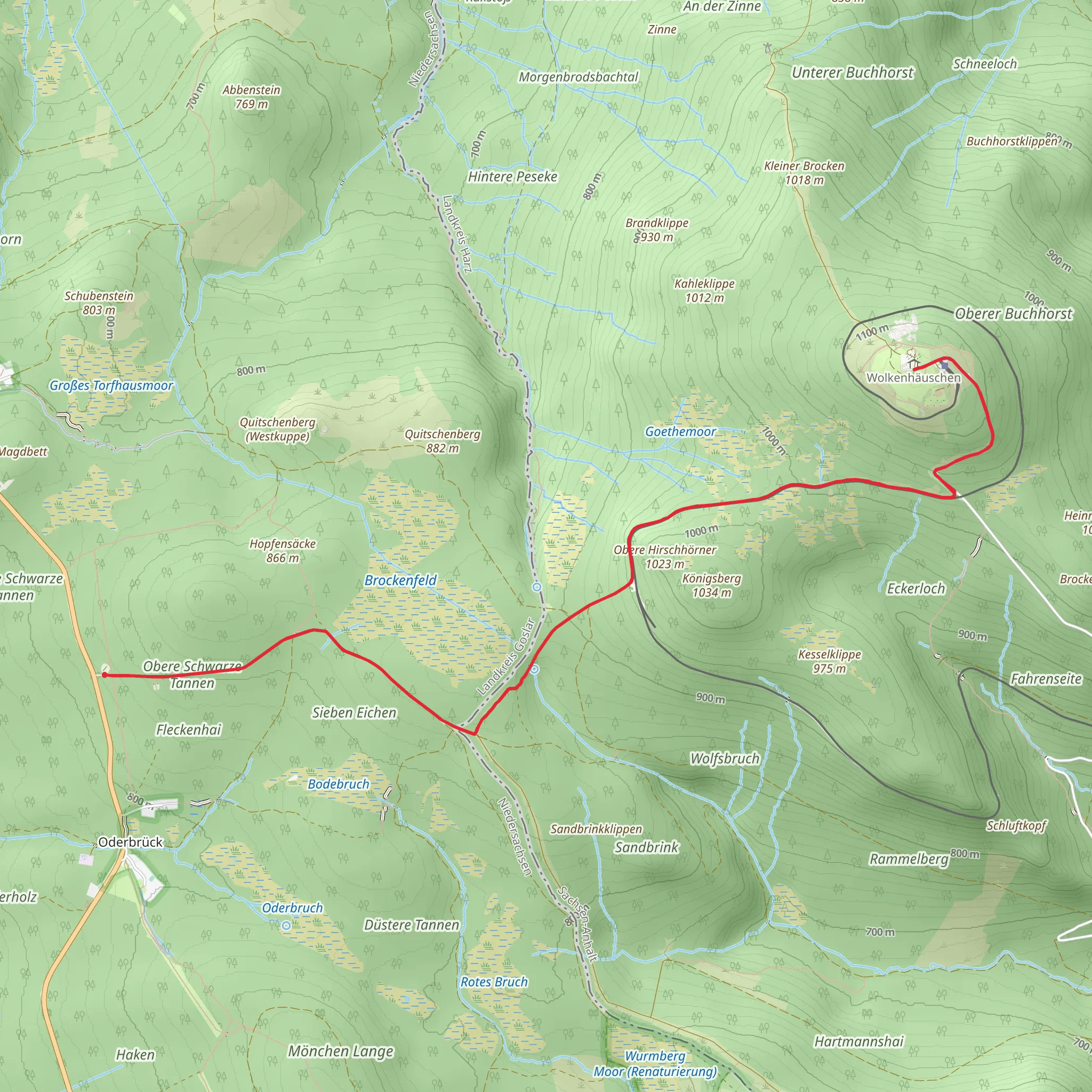 Brocken Peak Walk mobile static map
