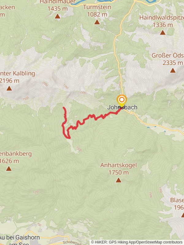 Johnsbach - Mödlingerhütte to Heroes Cross mobile static map