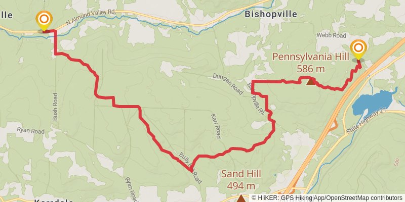 North Country Trail - New York stage 15 Map