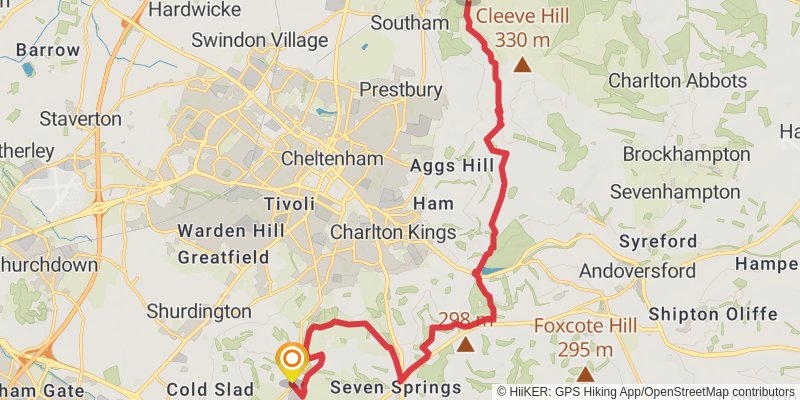 Cotswold Round stage 14 Map