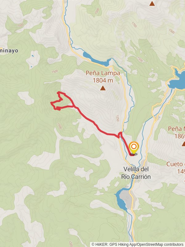 Path of the Roblón of the Monastery PR P 12 mobile static map