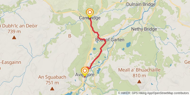 East Highland Trail stage 4 Map