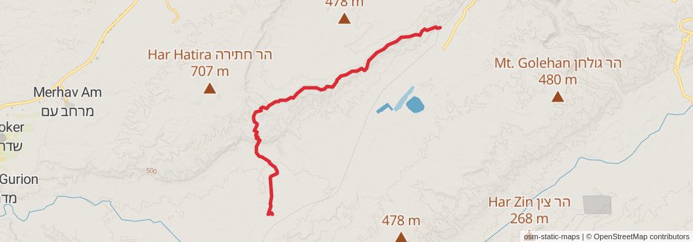 Israel National Trail stage 39 Map