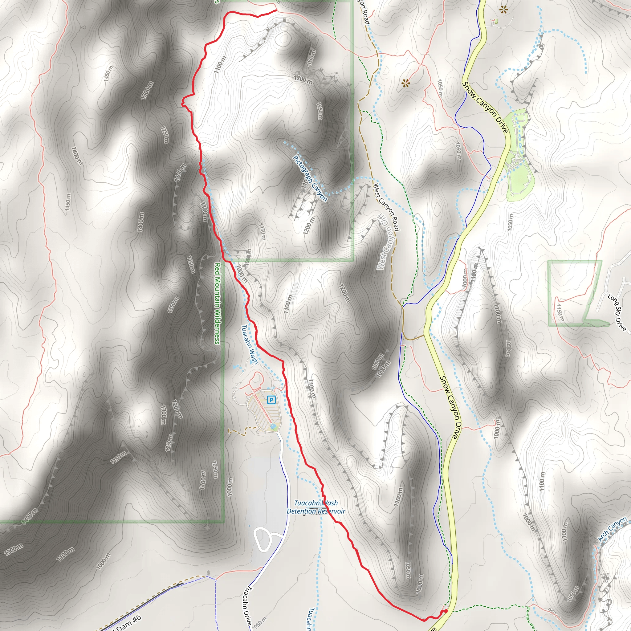 Padre Canyon Trail Out and Back mobile static map
